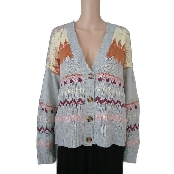 NEW Knit Sweater XXL Winter Native Boho Peasant Long Sleeve Nerdy Grannycore - Picture 1 of 8